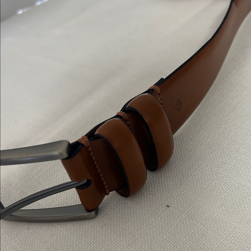 Men's Tan Leather Belt Bag